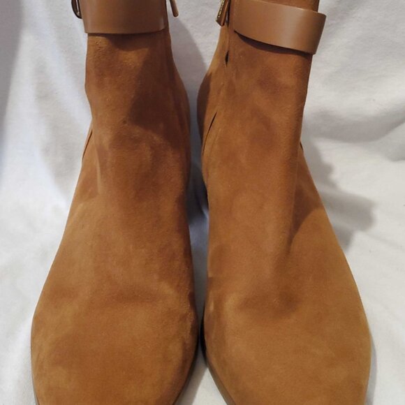 Michael Kors Brown Suede Leather Ankle Boots - Picture 3 of 5